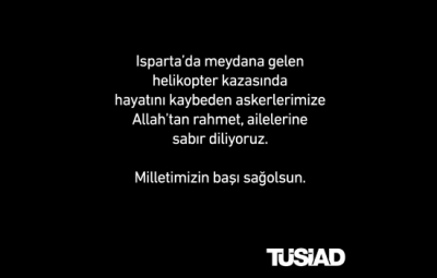 Isparta’da meydana gelen helikopter kazasında hayatını kaybeden askerlerimize Allah’tan rahmet, ailelerine sabır diliyorum. Milletimizin başı sağolsun