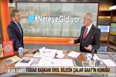 TÜSİAD Yönetim Kurulu Başkanı Erol Bilecik 20 Aralık Çarşamba günü Fox Tv’de “Çalar Saat” programına katılarak İsmail Küçükkaya’nın sorularını yanıtladı