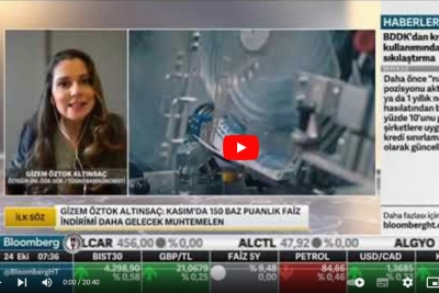 TÜSİAD Baş Ekonomisti Gizem Öztok Altınsaç Bloomberg HT'de yayınlanan İlk Söz programına katıldı
