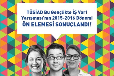 “TÜSİAD Bu Gençlikte İŞ Var!” Yarışması’nın 2015-2016 Dönemi Ön Elemesi sonuçlandı!