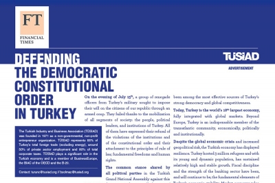 TÜSİAD, Darbe Girişiminin Ardından Uluslararası Kamuoyunu Doğru Yönlendirebilmek İçin Harekete Geçti